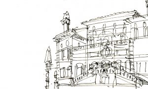 Skizze aus dem Reisetagebuch Italien