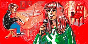 Speedpainting eines Live-Stream Konzerts