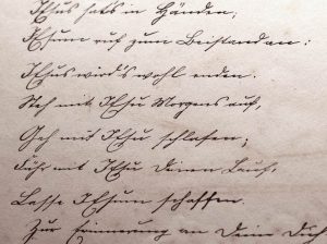 Recherche für »Treasure font« in einem alten Poesie Album.