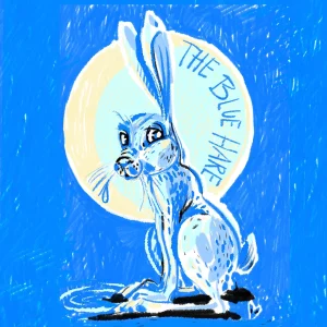 Storyline #06: Blauer trauriger Hase im Mondlicht