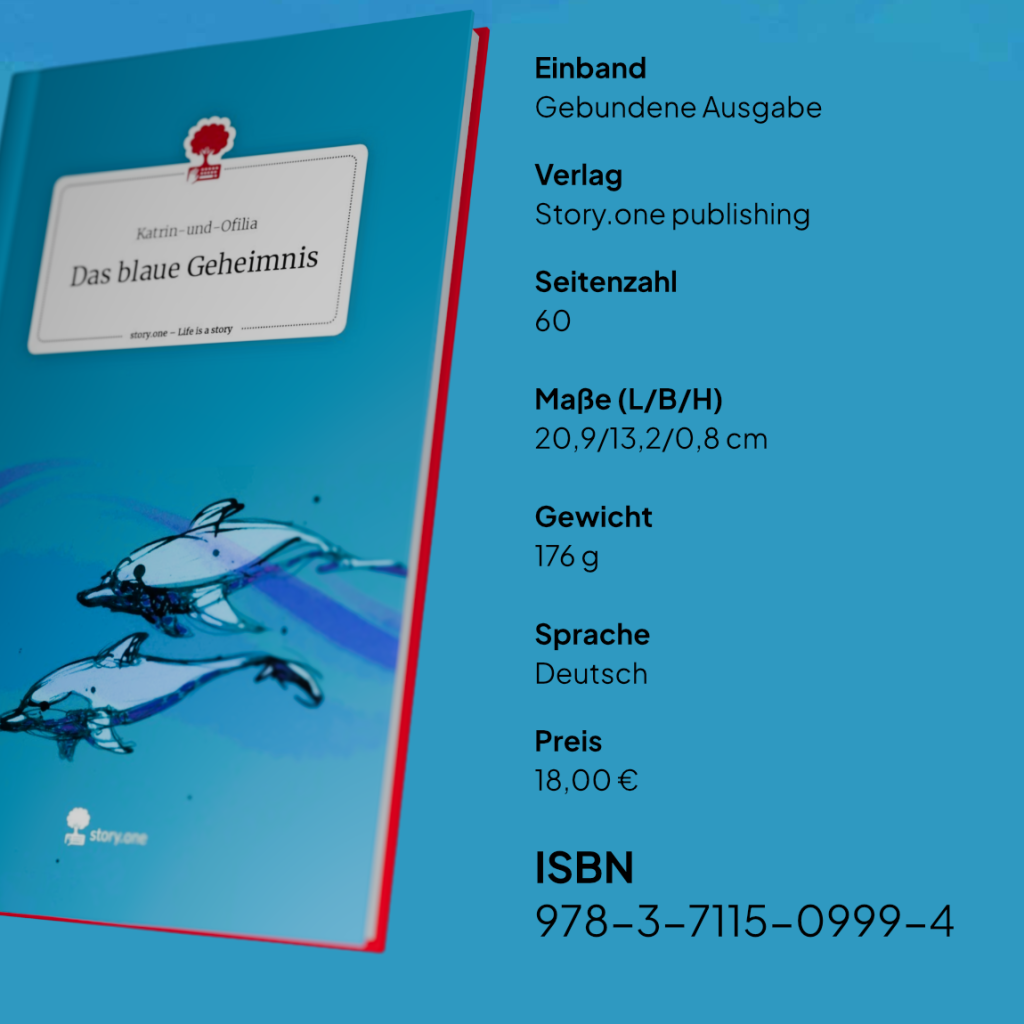 »Das blaue Geheimnis« 
Ein träumerisches Buch, in dem wir die Farbe Blau feiern – zwischen Himmel und Wasser.