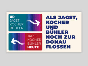 Ausstellungskonzept „Als Jagst, Bühler und Kocher noch zur Donaus flossen”